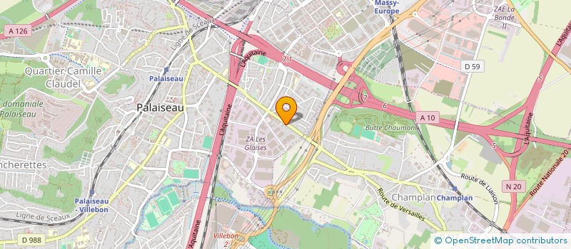 localisation de l'entreprise CLOTURES 2000 SA à PALAISEAU