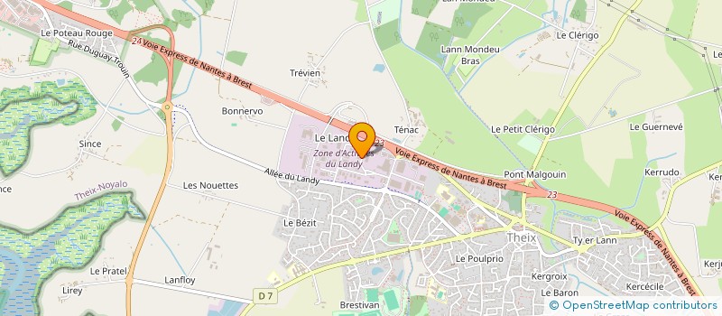localisation de l'entreprise CLOTURES ET PORTAILS DE L'OUEST à THEIX-NOYALO