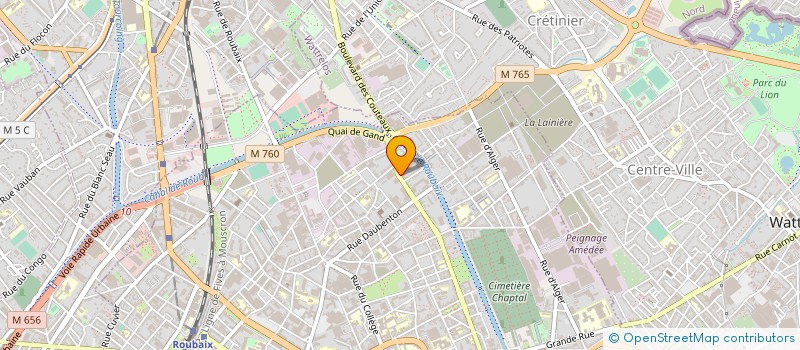localisation de l'entreprise CLOWICH à ROUBAIX