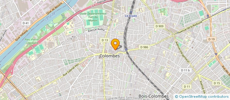 localisation de l'entreprise CLP COIFFURE à COLOMBES