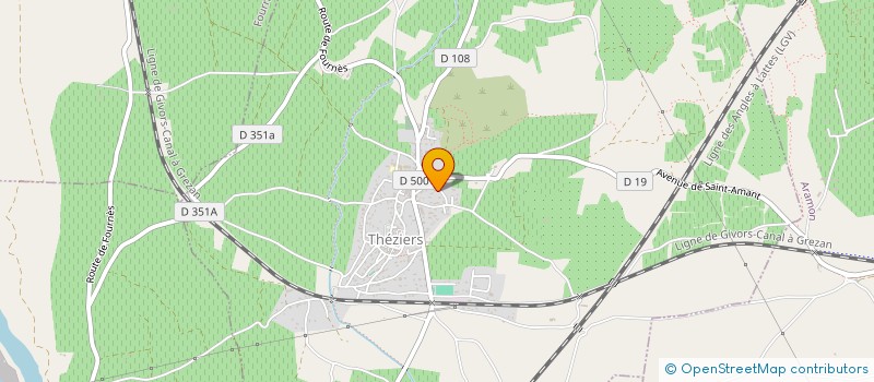 localisation de l'entreprise CLP CONSTRUCTION LIAISON PROJET  THEZIERS