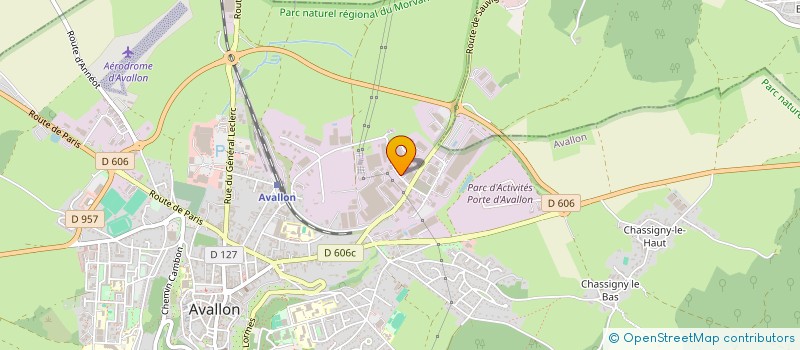 localisation de l'entreprise CLP PACKAGING à AVALLON