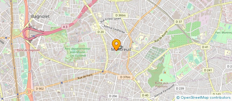 localisation de l'entreprise CLSFX - ATELIER 69 à MONTREUIL