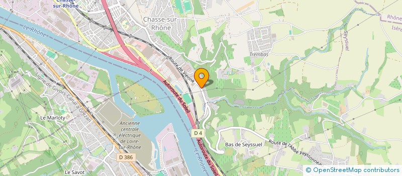 localisation de l'entreprise CLTP  CHASSE-SUR-RHONE