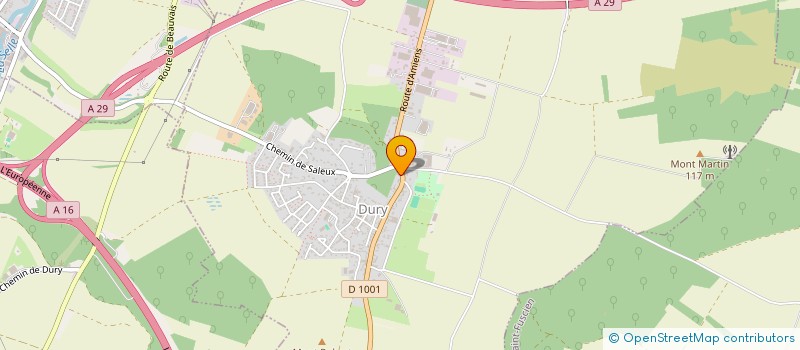 localisation de l'entreprise CLUB  41 AMIENS CATHEDRALE 28  DURY