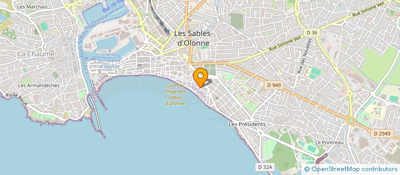 localisation de l'entreprise CLUB 41 DES OLONNES à LES SABLES D'OLONNE