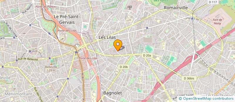 localisation de l'entreprise CLUB 93 à LES LILAS
