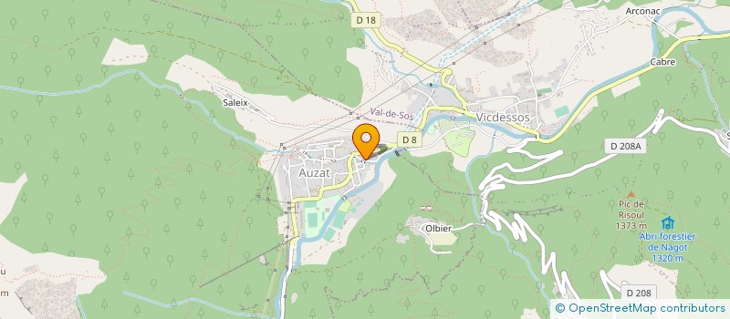 localisation de l'entreprise CLUB ACTION SPELEO CANYON à AUZAT