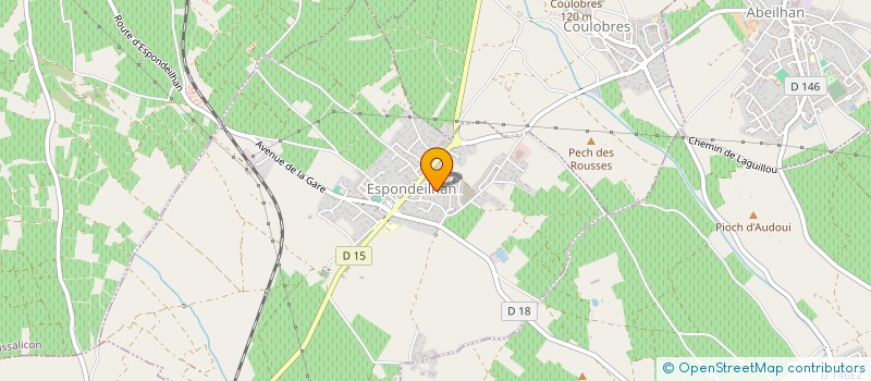 localisation de l'entreprise CLUB AGORA BEZIERS N 58 à ESPONDEILHAN