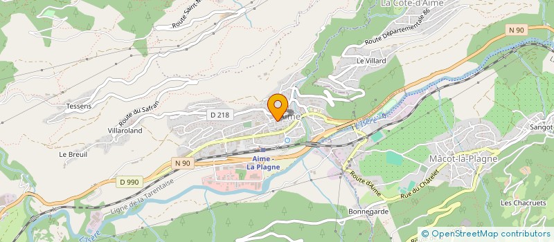 localisation de l'entreprise CLUB ALPIN FRANCAIS MOUTIERS HTE TARENTA  AIME-LA-PLAGNE