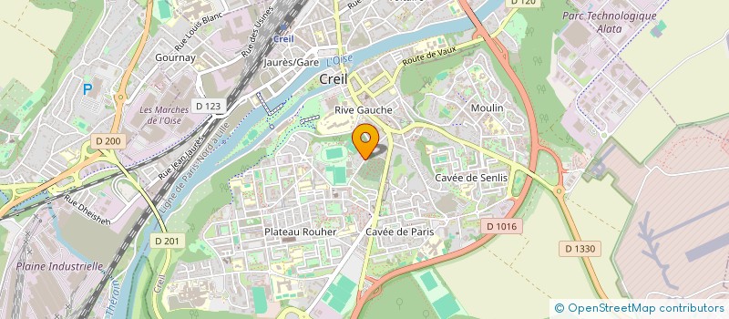 localisation de l'entreprise CLUB AMICAL DE TENNIS  CREIL