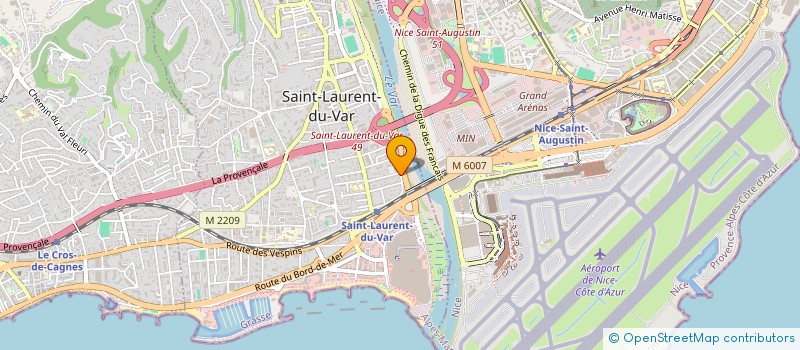 localisation de l'entreprise CLUB AMICAL SPORTIF DU QUARTIER GARE à SAINT-LAURENT-DU-VAR