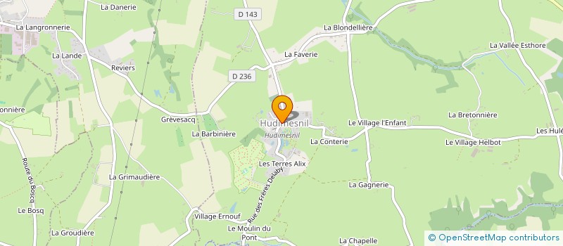 localisation de l'entreprise CLUB AMITIE DU 3EME AGE DE HUDIMESNIL  HUDIMESNIL