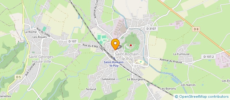 localisation de l'entreprise CLUB AMITIE DU 3EME AGE DE SAINT-ROMAIN-LE-PUY  SAINT-ROMAIN-LE-PUY