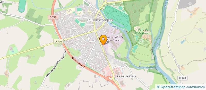 localisation de l'entreprise CLUB ANJOU AEROGLISSEURS  LE LION D'ANGERS