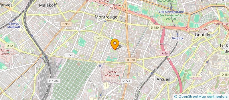 localisation de l'entreprise CLUB ARISTIDE BRIAND à MONTROUGE