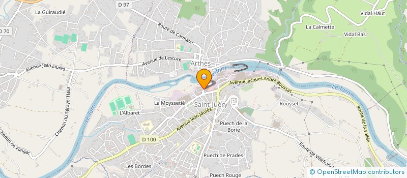 localisation de l'entreprise CLUB ARTHESIEN DE TENNIS  ARTHES