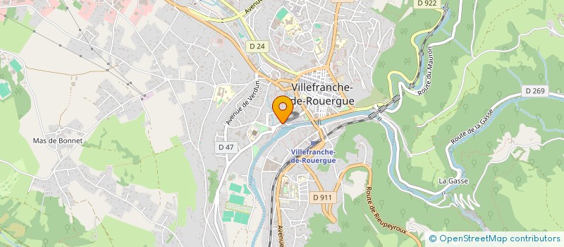 localisation de l'entreprise CLUB ARTISTIQUE VILLEFRANCHOIS  VILLEFRANCHE-DE-ROUERGUE