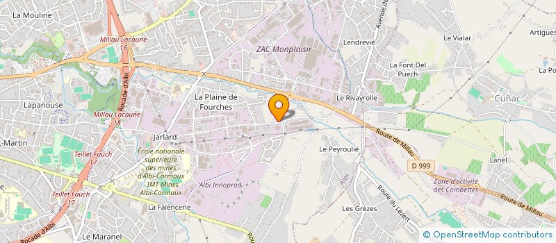 localisation de l'entreprise CLUB ARTS SPORTS AGAPEI (CASA) à ALBI