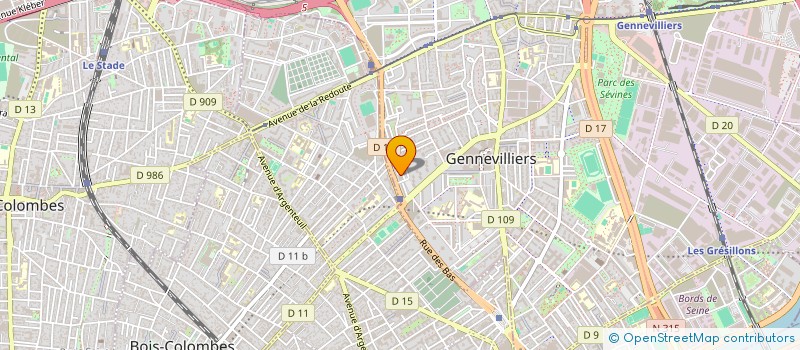 localisation de l'entreprise CLUB ASTRO JANUS à GENNEVILLIERS