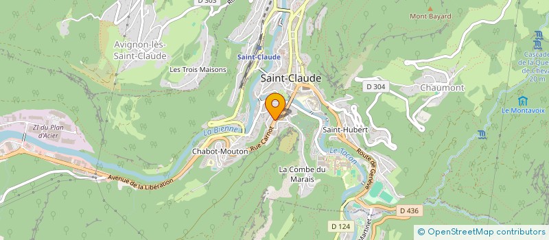 localisation de l'entreprise CLUB ASTRONOMIE DE ST-CLAUDE  SAINT-CLAUDE