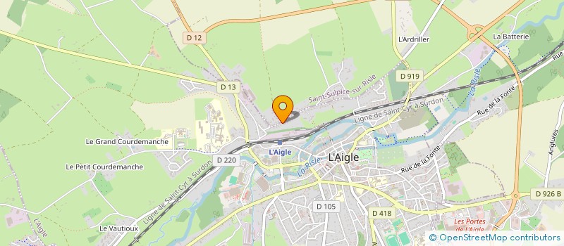 localisation de l'entreprise CLUB ATHLETIQUE AIGLON RUGBY à L'AIGLE