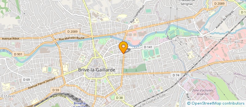 localisation de l'entreprise CLUB ATHLETIQUE BRIVISTE CORREZE LIMOUSIN  BRIVE-LA-GAILLARDE