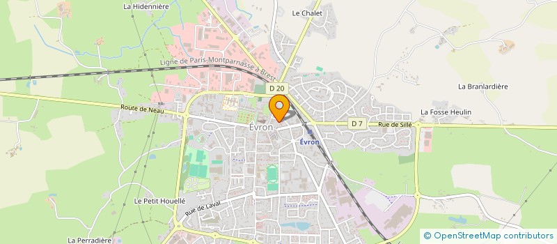 localisation de l'entreprise CLUB ATHLETIQUE EVRONNAIS BILLARD FRANCAIS  EVRON