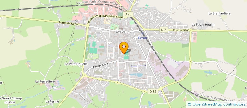localisation de l'entreprise CLUB ATHLETIQUE EVRONNAIS FOOTBALL  EVRON
