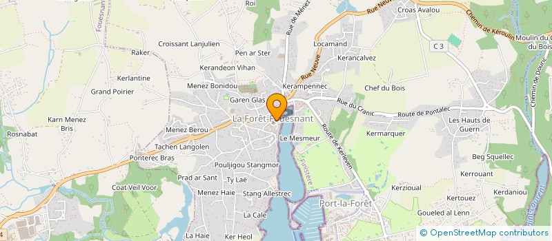 localisation de l'entreprise CLUB ATHLETIQUE FORESTOIS FOOTBALL  LA FORET-FOUESNANT