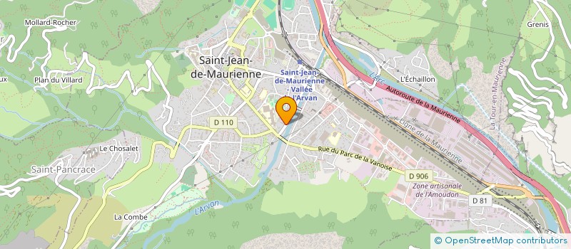 localisation de l'entreprise CLUB ATHLETIQUE MAURIENNAIS RUGBY  SAINT-JEAN-DE-MAURIENNE