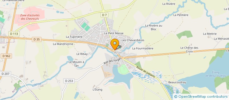 localisation de l'entreprise CLUB ATHLETIQUE MAYENNAIS à ARON