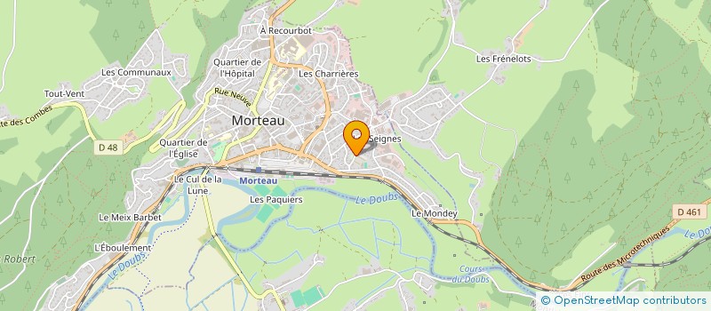 localisation de l'entreprise CLUB ATHLETIQUE MORTUACIEN à MORTEAU