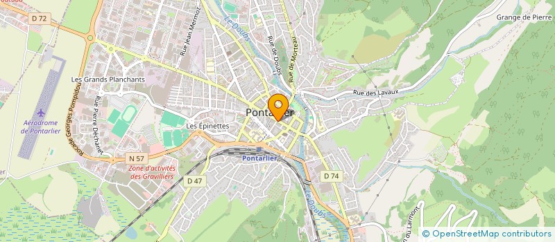 localisation de l'entreprise CLUB ATHLETIQUE PONTARLIER SKI  PONTARLIER