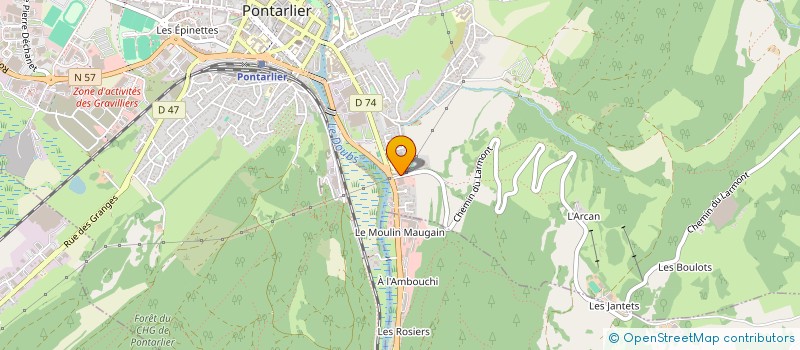 localisation de l'entreprise CLUB ATHLETIQUE PONTISSALIEN HAND-BALL à PONTARLIER