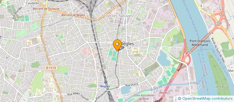 localisation de l'entreprise CLUB ATLHETIQUE BEGLAIS à BEGLES