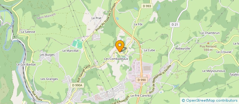 localisation de l'entreprise CLUB AUBUSSONNAIS DE TIR à AUBUSSON