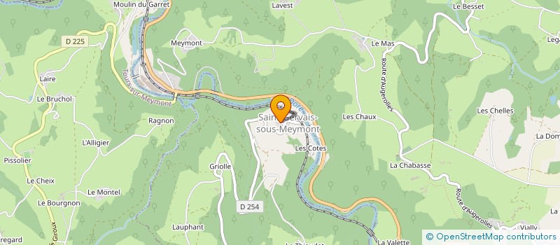 localisation de l'entreprise CLUB AUVERGNE PERMACULTURE  LE BRUGERON