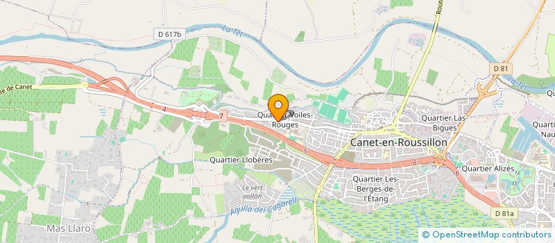 localisation de l'entreprise CLUB BADMINTON CANET 66  PERPIGNAN