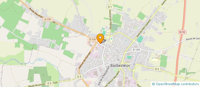 localisation de l'entreprise CLUB BARBEZIEUX BALL TRAP  BARBEZIEUX-SAINT-HILAIRE