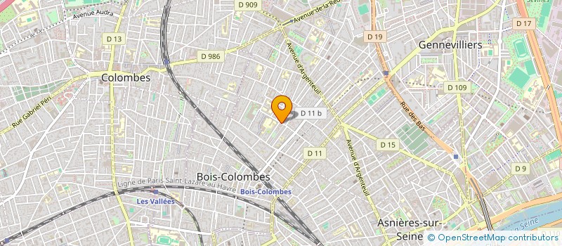 localisation de l'entreprise CLUB BOIS-COLOMBES ENTREPRISES à BOIS-COLOMBES