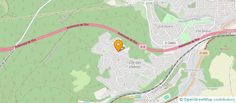 localisation de l'entreprise CLUB BOULISTE DES CHENES  HOMBOURG-HAUT