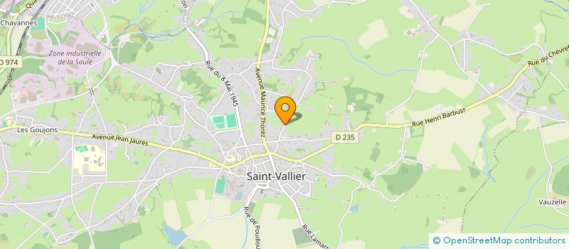 localisation de l'entreprise CLUB BOULISTE  F.S.G.T  SAINT-VALLIER  SAINT-VALLIER