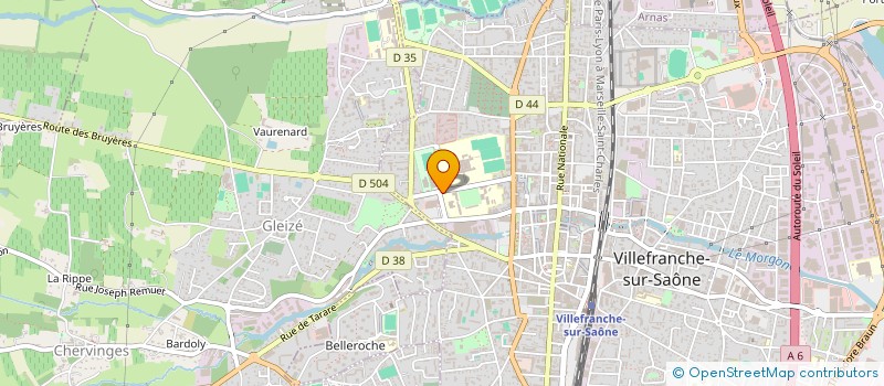 localisation de l'entreprise CLUB CALADOIS DE BADMINTON à VILLEFRANCHE-SUR-SAONE