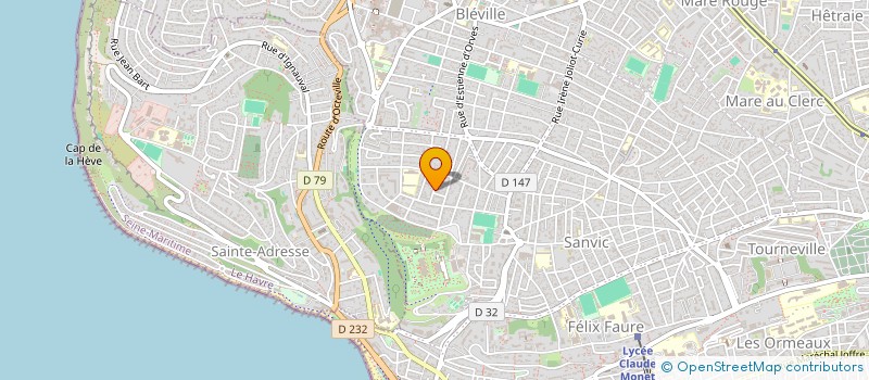 localisation de l'entreprise CLUB CAMPING CARS VOYAGES  LE HAVRE