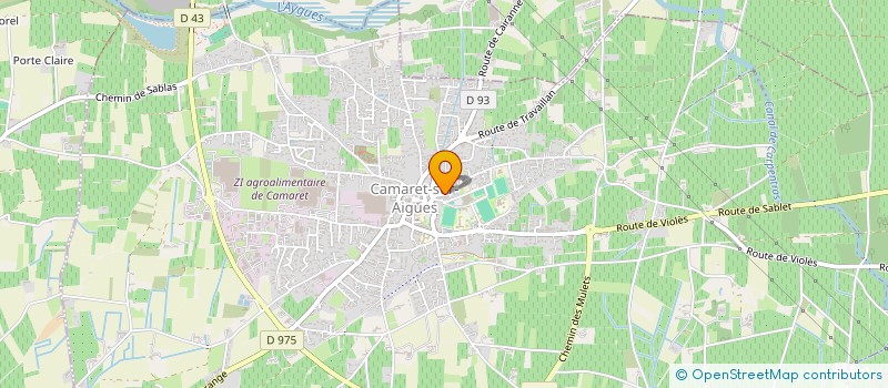 localisation de l'entreprise CLUB CANIN CAMARET/TRAVAILLAN  CAMARET-SUR-AIGUES