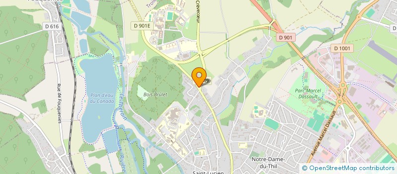 localisation de l'entreprise CLUB CANISPORT LES QUAT'PATTES DU THERAIN  BEAUVAIS