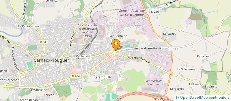 localisation de l'entreprise CLUB CARHAISIEN DE BADMINTON à CARHAIX-PLOUGUER