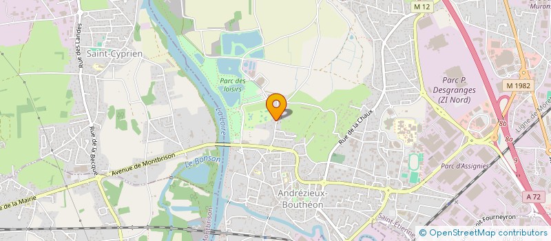 localisation de l'entreprise CLUB CARPISTE 42 ANDREZIEUX  ANDREZIEUX-BOUTHEON