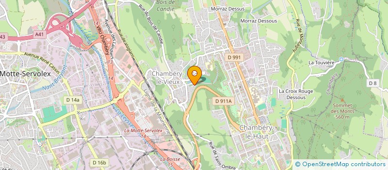 localisation de l'entreprise CLUB CHAMBERIEN DE BILLARD  CHAMBERY